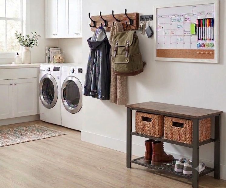 Drop zone created in laundry room.