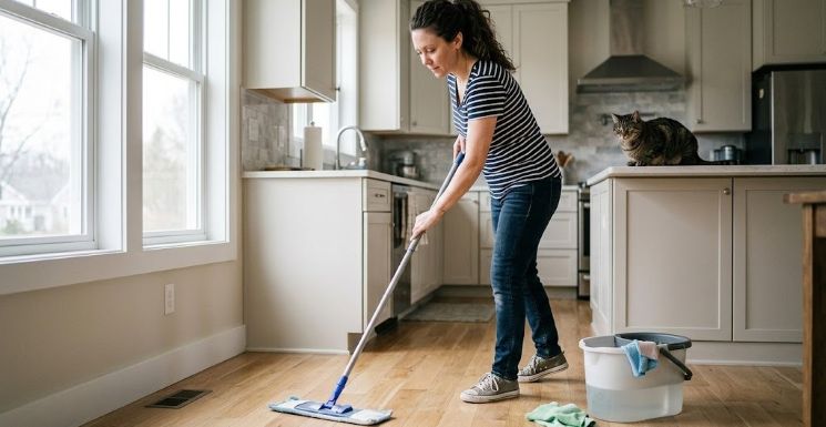 Woman House Cleaning