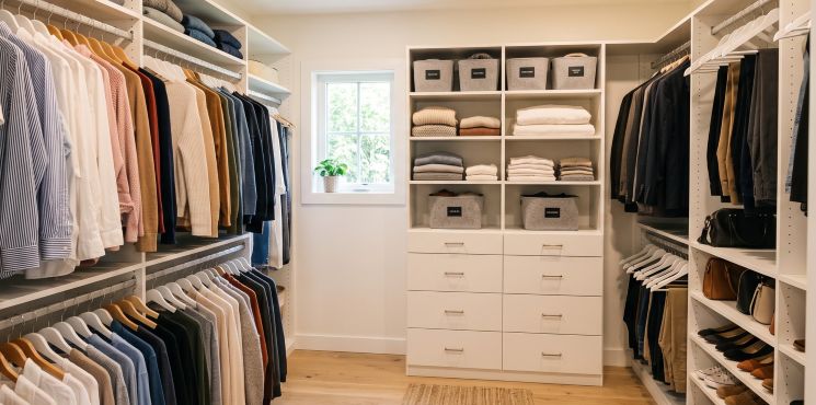 Decluttered Closet.