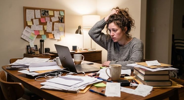 ADHD woman with impaired executive functioning skills.