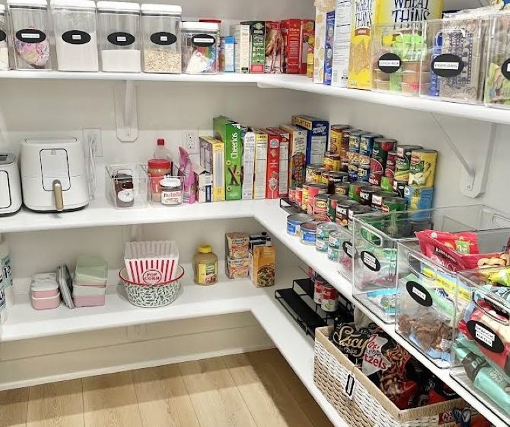 Organized pantry for ADHD